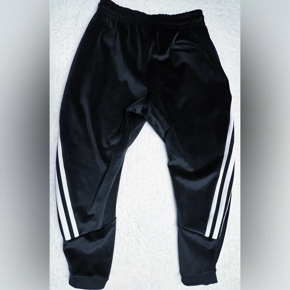 Men’s RARE Adidas NWT Medium Future Icons Ribbed Hoodie/Pants Velour Set - Picture 13 of 15